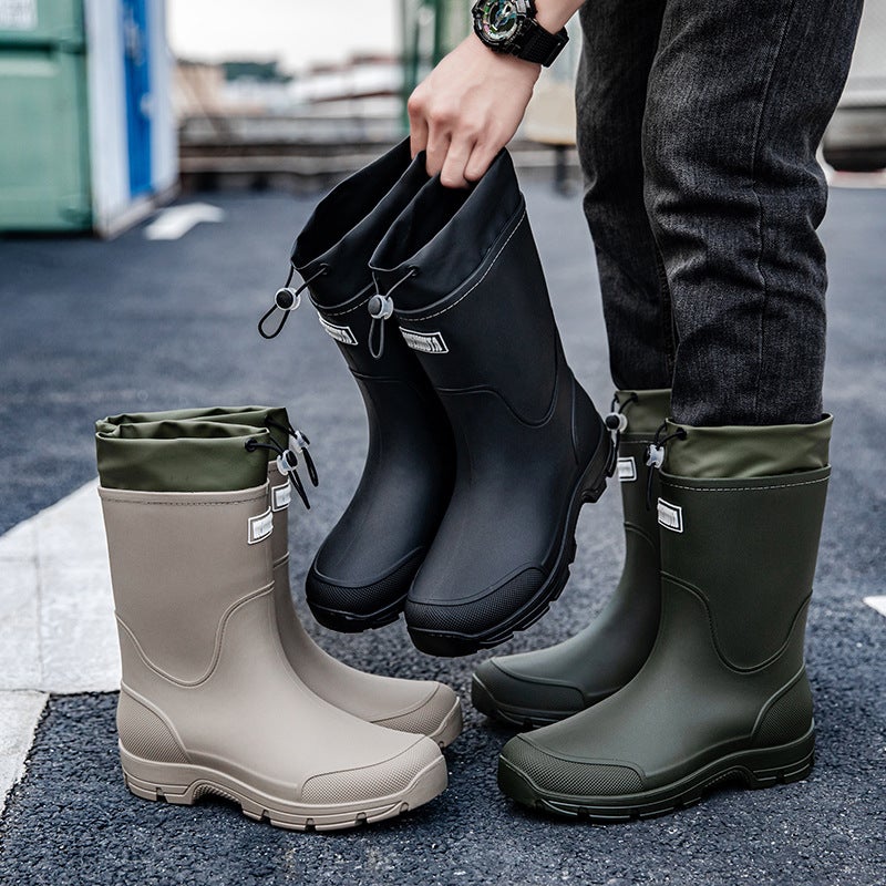 New Couple Rain Boots Outdoor Simple Restraint Casual Men'S Water Shoes Rain Boots Non-Slip Waterproof Rainy Day Women'S Boots - Image 5